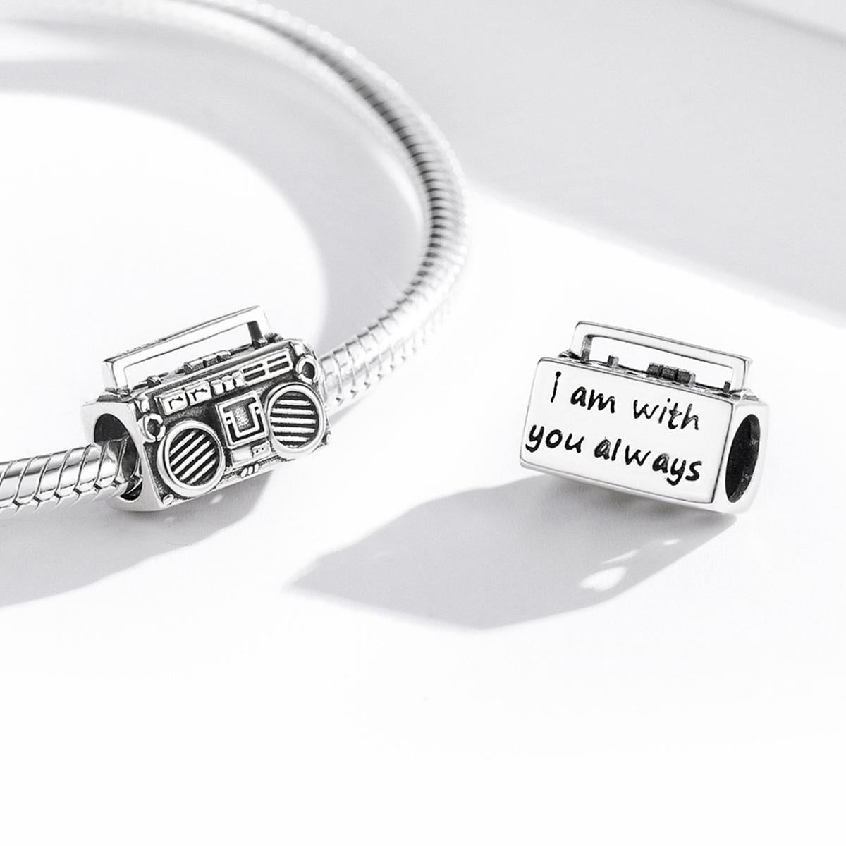925 Sterling Silver Vintage Radio Bead Bracelet / Necklace Accessory