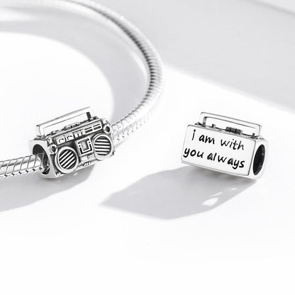 925 Sterling Silver Vintage Radio Bead Bracelet / Necklace Accessory