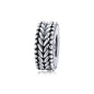 925 Sterling Silver Retro Wheat Ears Beaded Bracelet For Girls