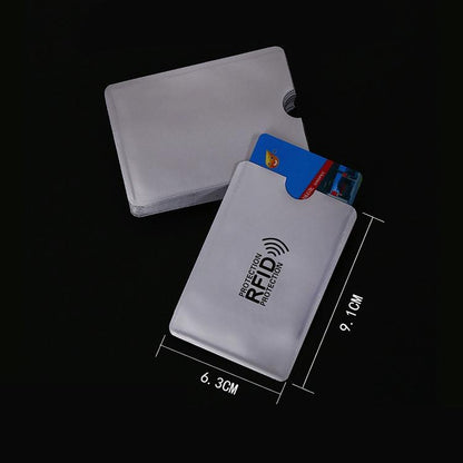 10 Rfid Blocking Aluminum Foil Card Holders - 9.1x6.3cm - Pack of 10