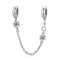 925 Sterling Silver Flower Safety Chain For Diy Bracelets & Necklaces
