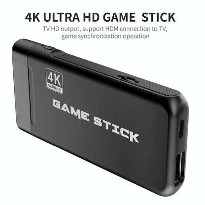 64Gb 4K Retro Game Stick + 2 Wireless Gamepads & 10 000+ Pre-Installed Games