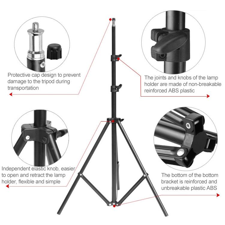 Single Light Softbox Set With Tripod And Arm Jib For Studio Flash