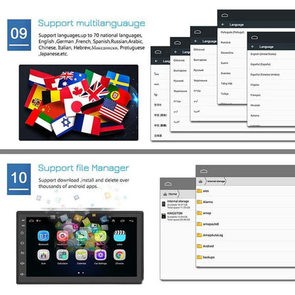 7 Inch Android Navigation Wifi Car Mp5 Player 1 + 32G Gps Bluetooth 2.5D Screen Standard + 4Lights Camera
