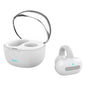 Touch Bone Conduction Bluetooth Earphone with Charging Warehouse - Ear Clip Type - Grey