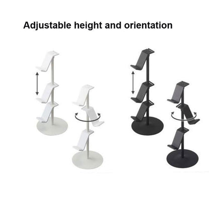 3-tier Desktop Gamepad and Headphone Storage Rack - Black