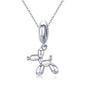 925 Sterling Silver Balloon Dog Charm For Diy Bracelets Bead+Chain Style - Bead + Chain