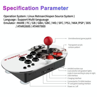 32G 4K Tv Console With Built-In Joystick And 10000 Games