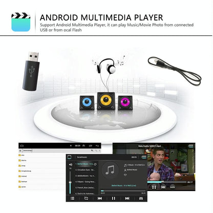 7 Inch Android Car Navigation Player With Wireless Carplay - 1 + 16G - Fits Volkswagen - 4Lights Camera