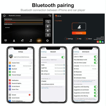 7 Inch Android Car Navigation Player With Wireless Carplay - 1 + 16G - Fits Volkswagen - 4Lights Camera