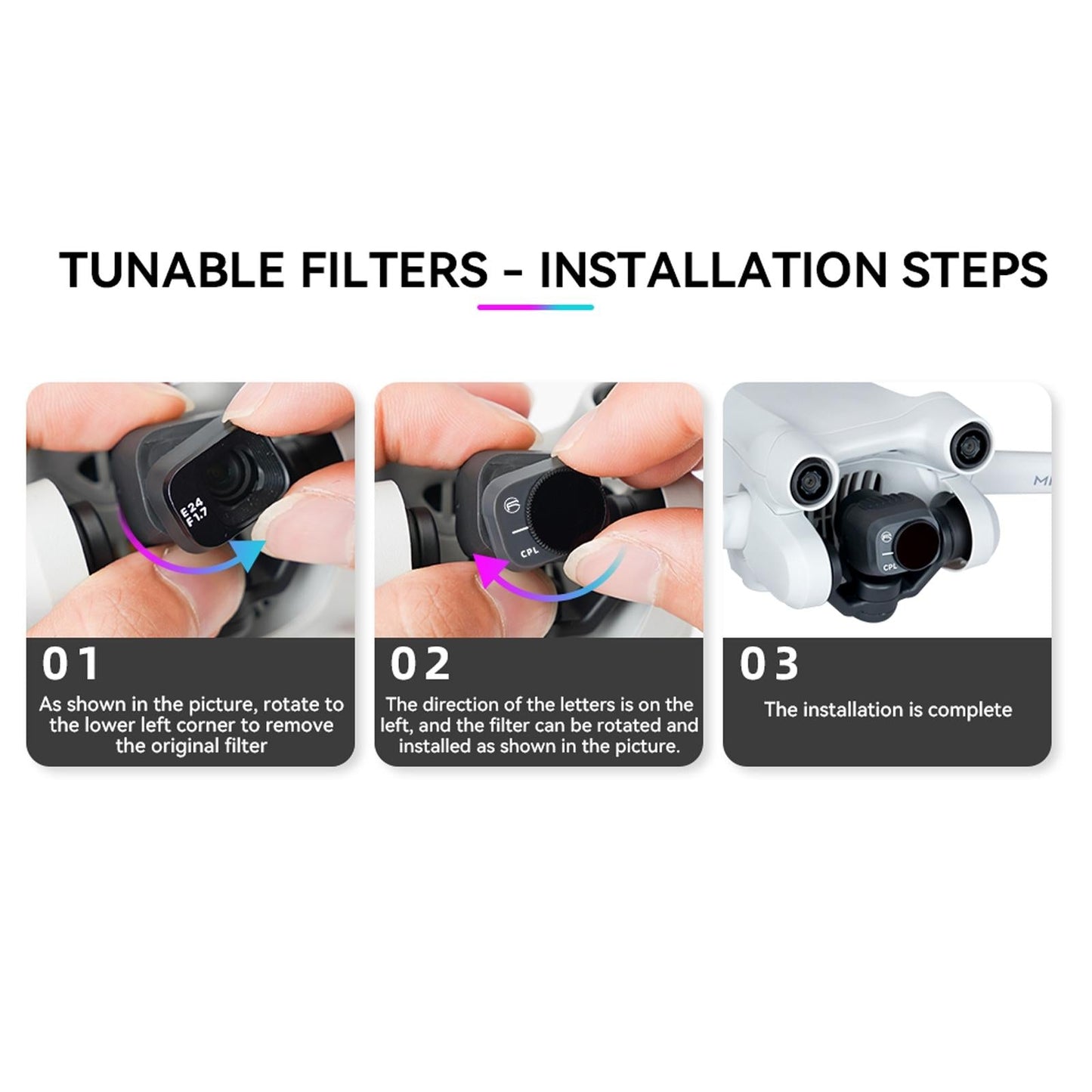 Essential Pl Filters for Dji Mini 3 Pro Drone - Nd16/Pl