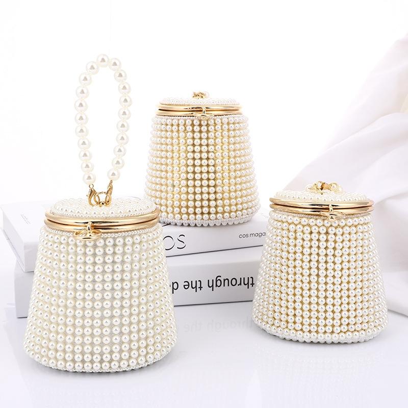 Golden Beige Pearl Mini Tote Bag