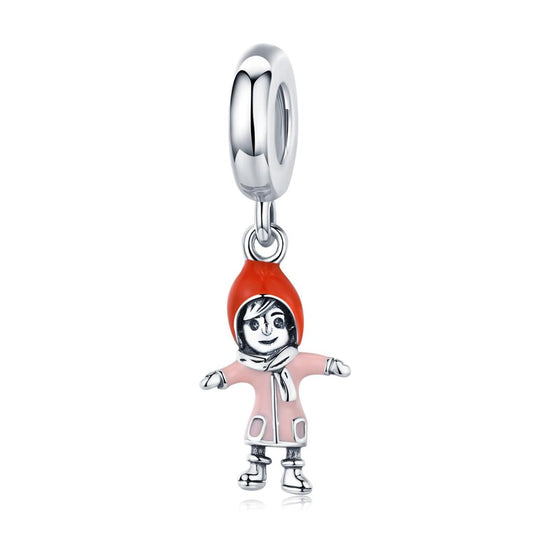 925 Sterling Silver Sunshine Girl Bead Pendant For Diy Bracelets And Necklaces