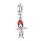 925 Sterling Silver Sunshine Girl Bead Pendant For Diy Bracelets And Necklaces