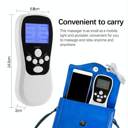 Blue Low Frequency Pulse Meridian Massage Instrument - White Upgrade