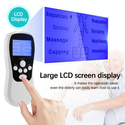 Blue Low Frequency Pulse Meridian Massage Instrument - White Upgrade