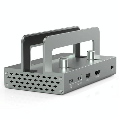 Vertical Laptop Docking Station with 4k / 60hz Type-c Hub - 11-In-1 With Lan