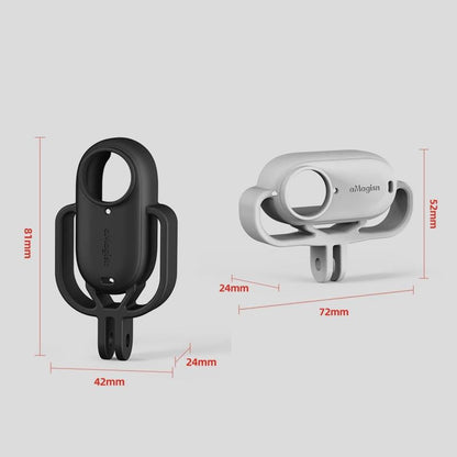 Amagisn Silicone Case for Insta360 Go 3 Camera - Horizontal - Vertical Gray