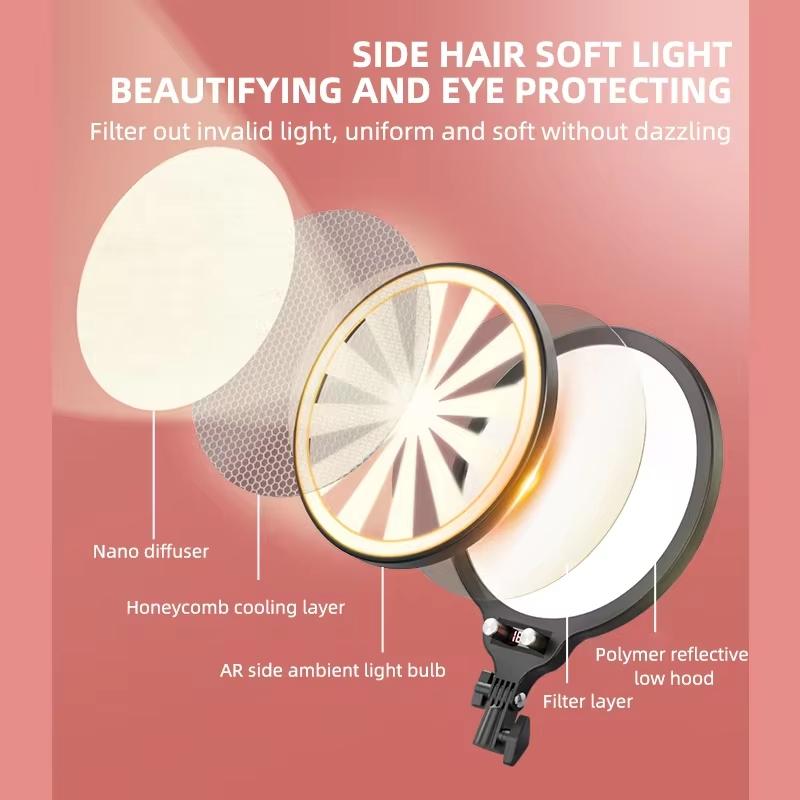 Full-screen Selfie Ring Light Tripod Set for Live Stream - 210cm Height - 55Cm Bracket With Remote Control