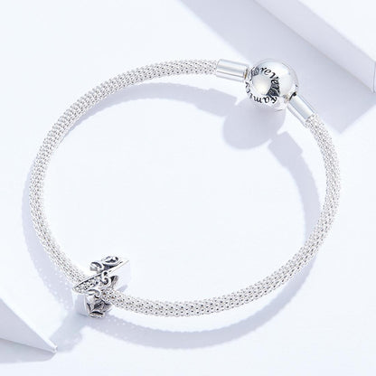 925 Sterling Silver Relief Number Series 0 9 Beads For Diy Bracelets & Necklaces Style - 1