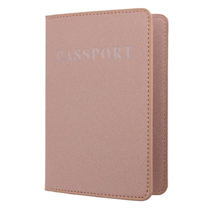 Khaki Frosted Pu Multi Card Passport Holder For Travel Abroad