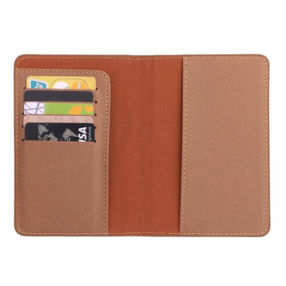 Khaki Frosted Pu Multi Card Passport Holder For Travel Abroad