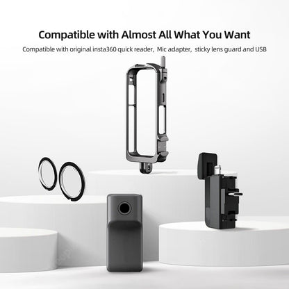 Amagisn Metal Rabbit Cage Protective Frame - Insta360 X3 - Only Cage