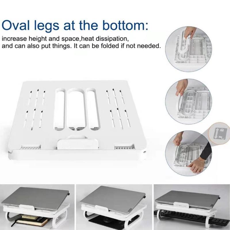 Adjustable Foldable Laptop Stand for Cooling and Ergonomic Lifting