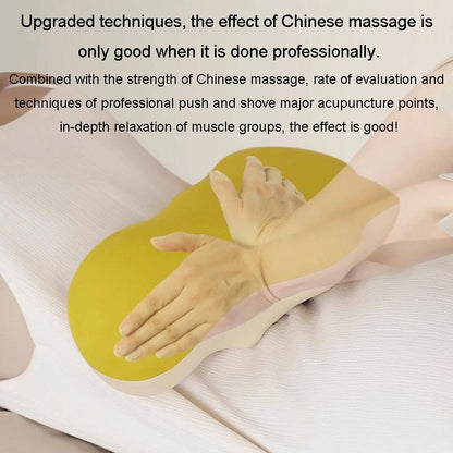 Multi-Function Lumbar Massager Hot Waist Massage Pillow Gray - Charging Model Yellow