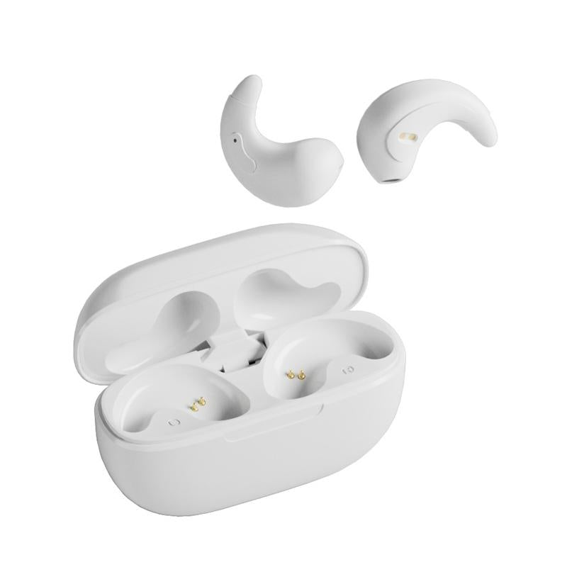 Bluetooth Earphones with Charging Case for Restful Sleep - White Wihout Silicone Case