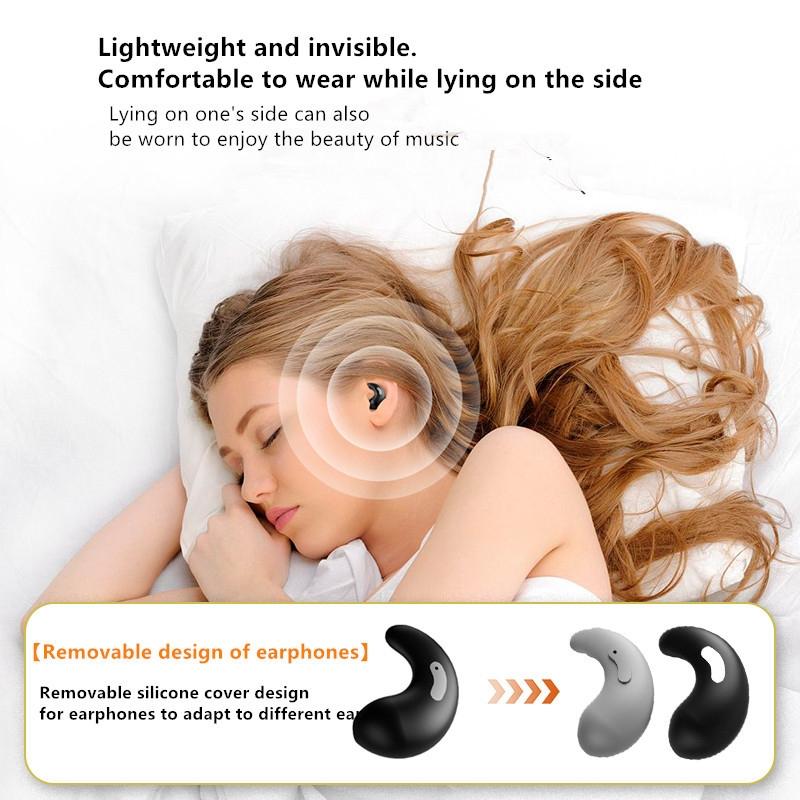 Bluetooth Earphones with Charging Case for Restful Sleep - White Wihout Silicone Case
