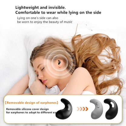 Bluetooth Earphones with Charging Case for Restful Sleep - White Wihout Silicone Case