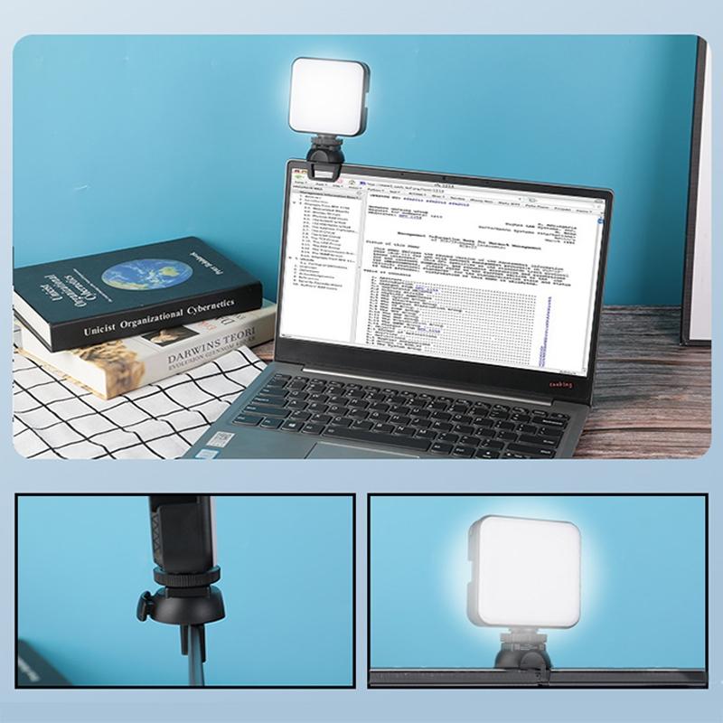 Portable 64-led Video Conference Laptop Light - Clip + Tripod Set