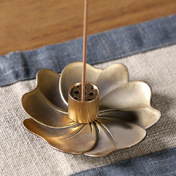 Medium Copper Nine-Hole Incense Stick Plate Burner - Set Of 5