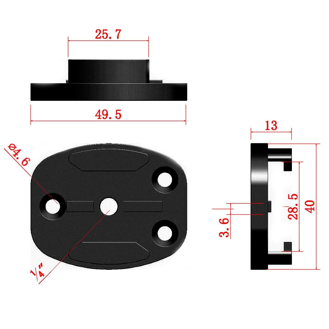Aluminum Quick Release Tripod Mount For Sports Camera - 4 Holes