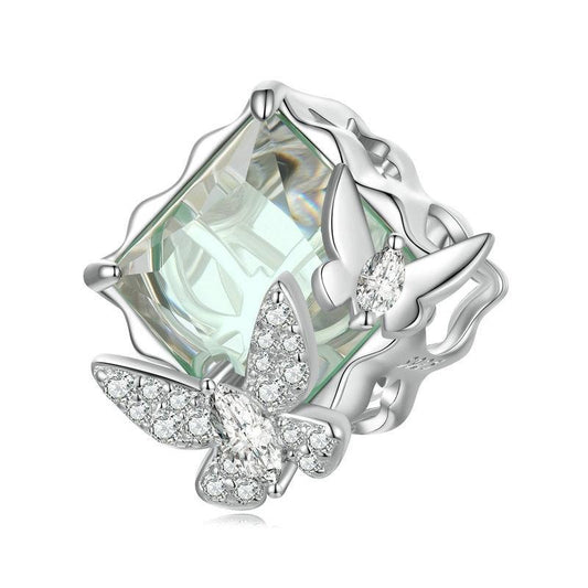 925 Sterling Silver Natural Butterfly Pendant For Diy Bracelets Bsc649 Style - Butterfly