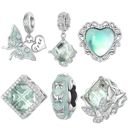925 Sterling Silver Natural Butterfly Pendant For Diy Bracelets Bsc649 Style - Butterfly