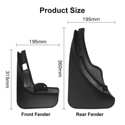 4Pcs / Set Car Auto Soft Plastic Splash Flaps Fender Guard - For Mercedes-Benz C-Class W205 2015-2020