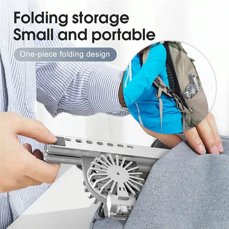 Foldable Laptop Cooling Stand with Ambient Light - Pink