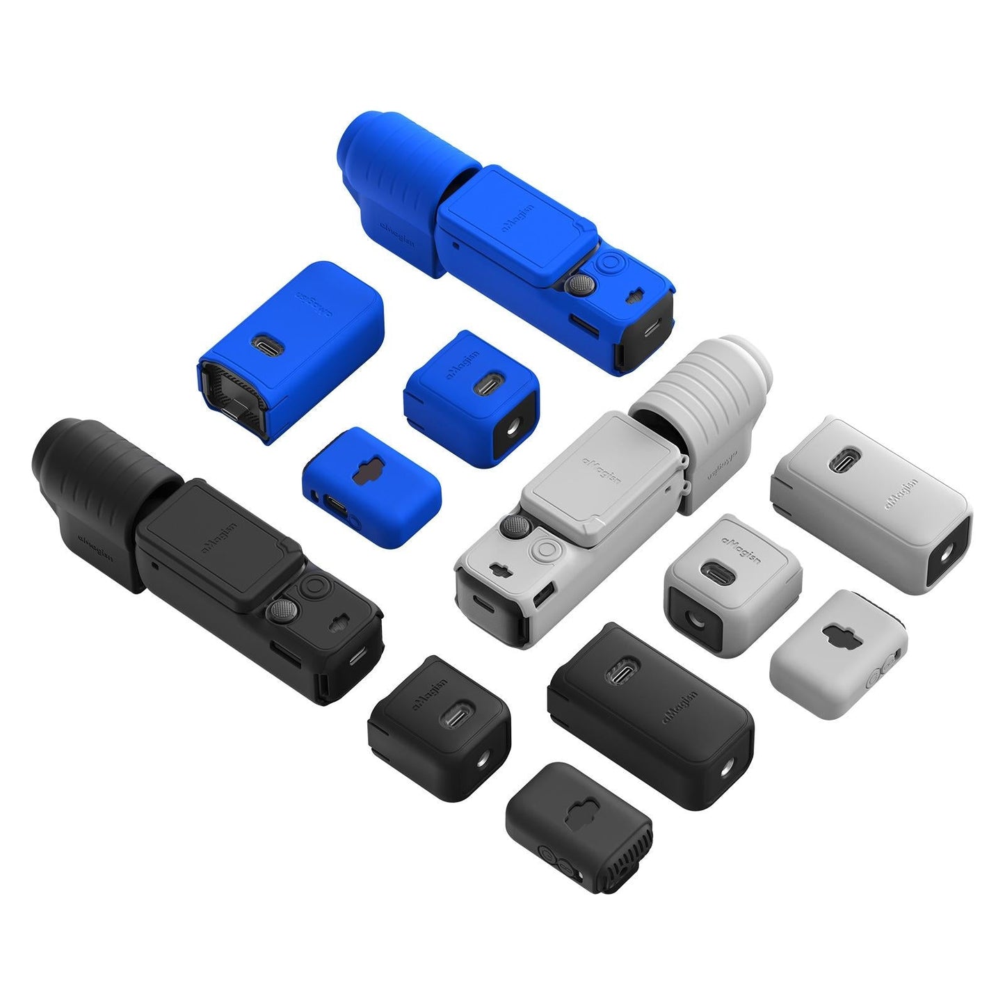 5-in-1 Silicone Case for Dji Pocket 3 Camera Accessories - 5 In 1 Blue