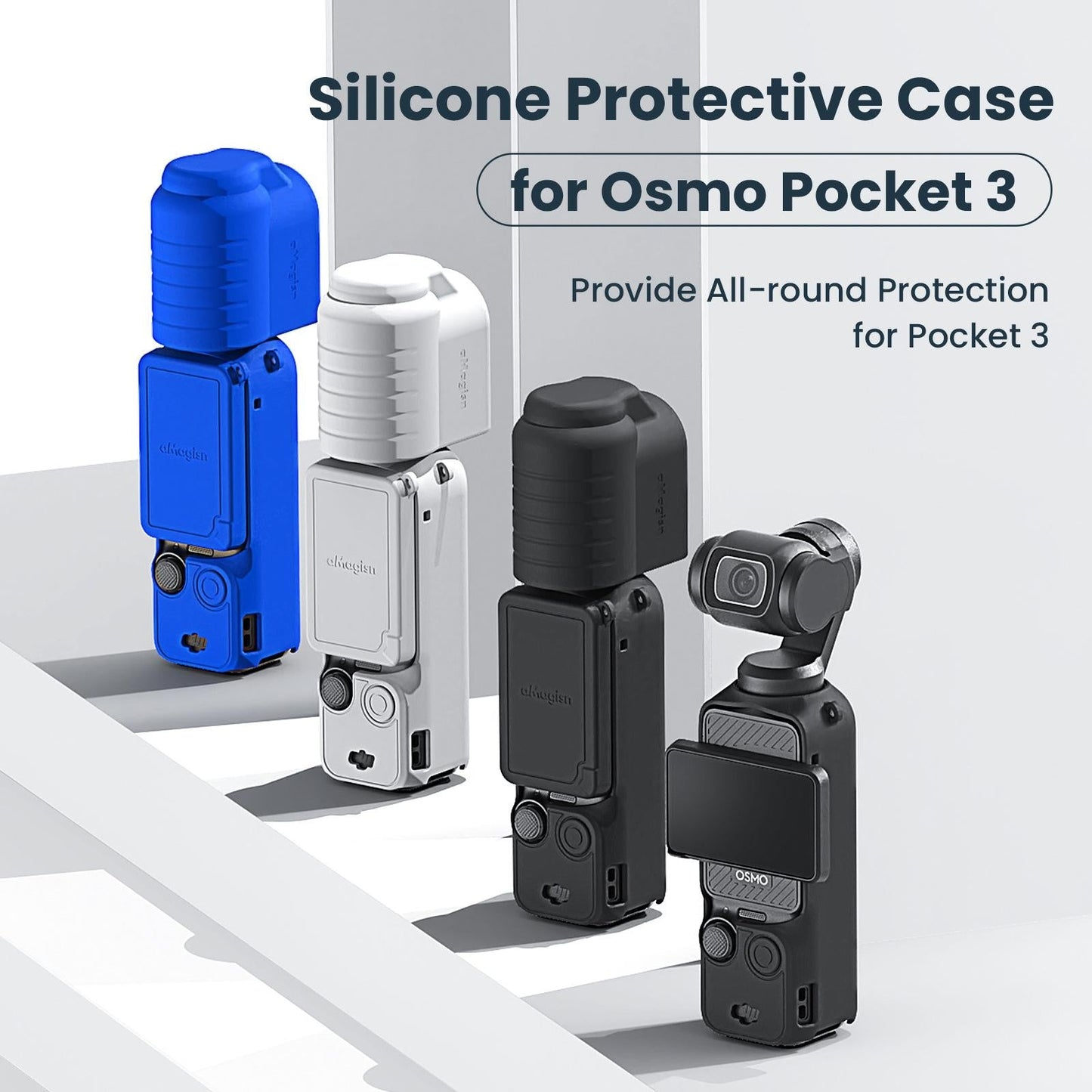 5-in-1 Silicone Case for Dji Pocket 3 Camera Accessories - 5 In 1 Blue