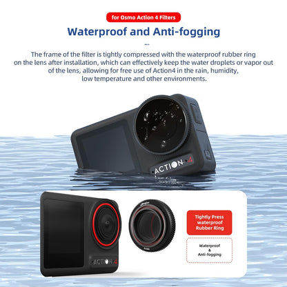 Waterproof Filter for Dji Action 4 Sports Camera - Cpl - Cpl