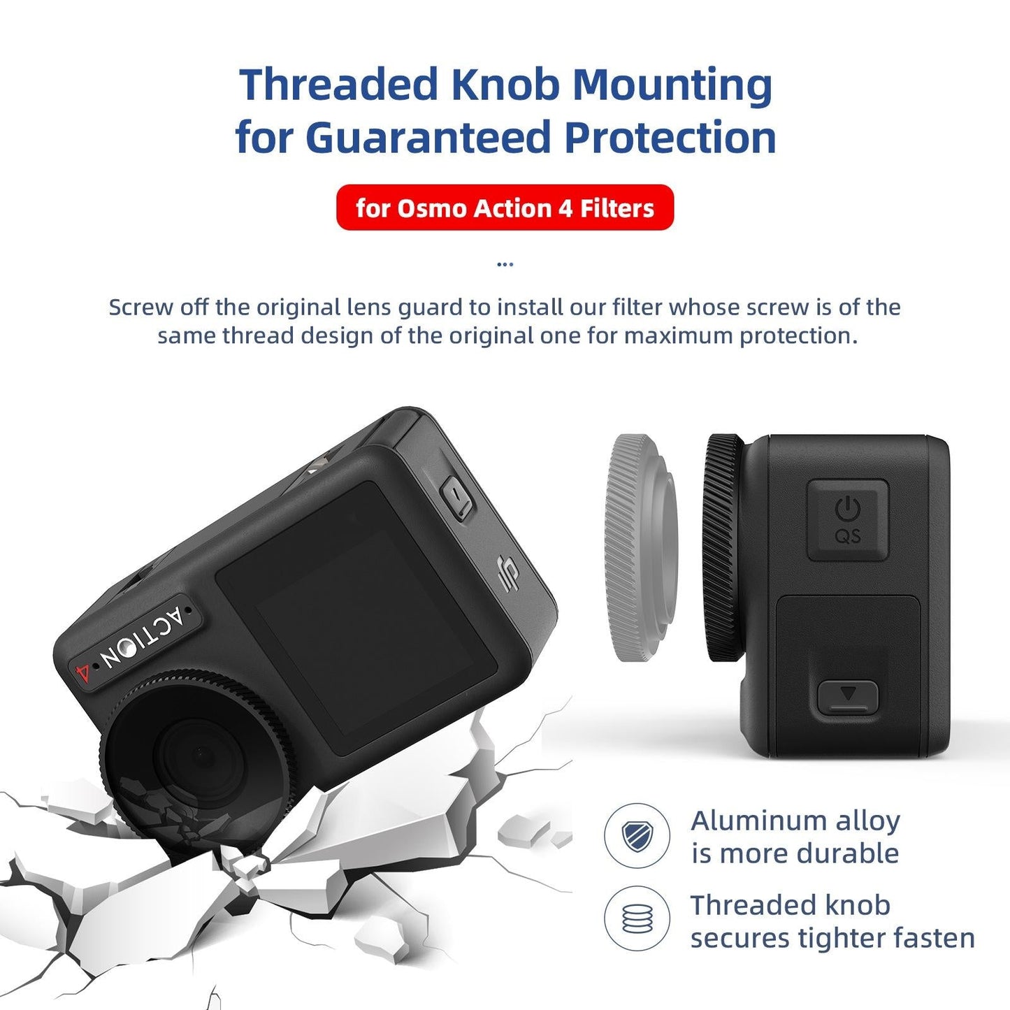 Waterproof Filter for Dji Action 4 Sports Camera - Cpl - Cpl