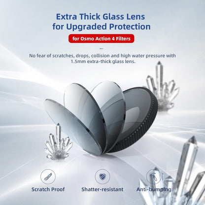 Waterproof Filter for Dji Action 4 Sports Camera - Cpl - Cpl