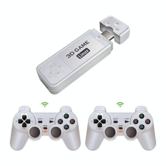Portable 2.4G Wireless Game Console - 4K Hd Linux Stick - 128G Storage - 128G 10000+ Games
