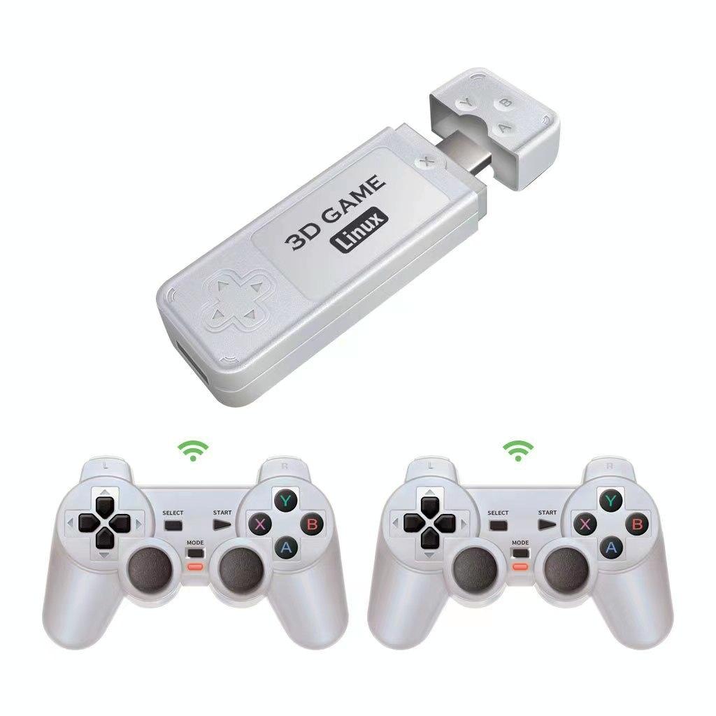 Portable 2.4G Wireless Game Console - 4K Hd Linux Stick - 128G Storage - 128G 10000+ Games