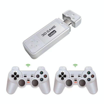 Portable 2.4G Wireless Game Console - 4K Hd Linux Stick - 128G Storage - 128G 10000+ Games