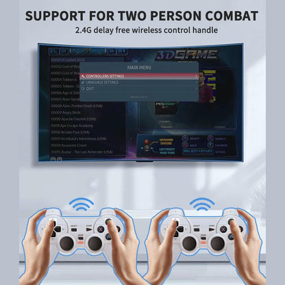 Portable 2.4G Wireless Game Console - 4K Hd Linux Stick - 128G Storage - 128G 10000+ Games