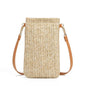 Stylish Straw Beach Bag With Shoulder Strap Cream