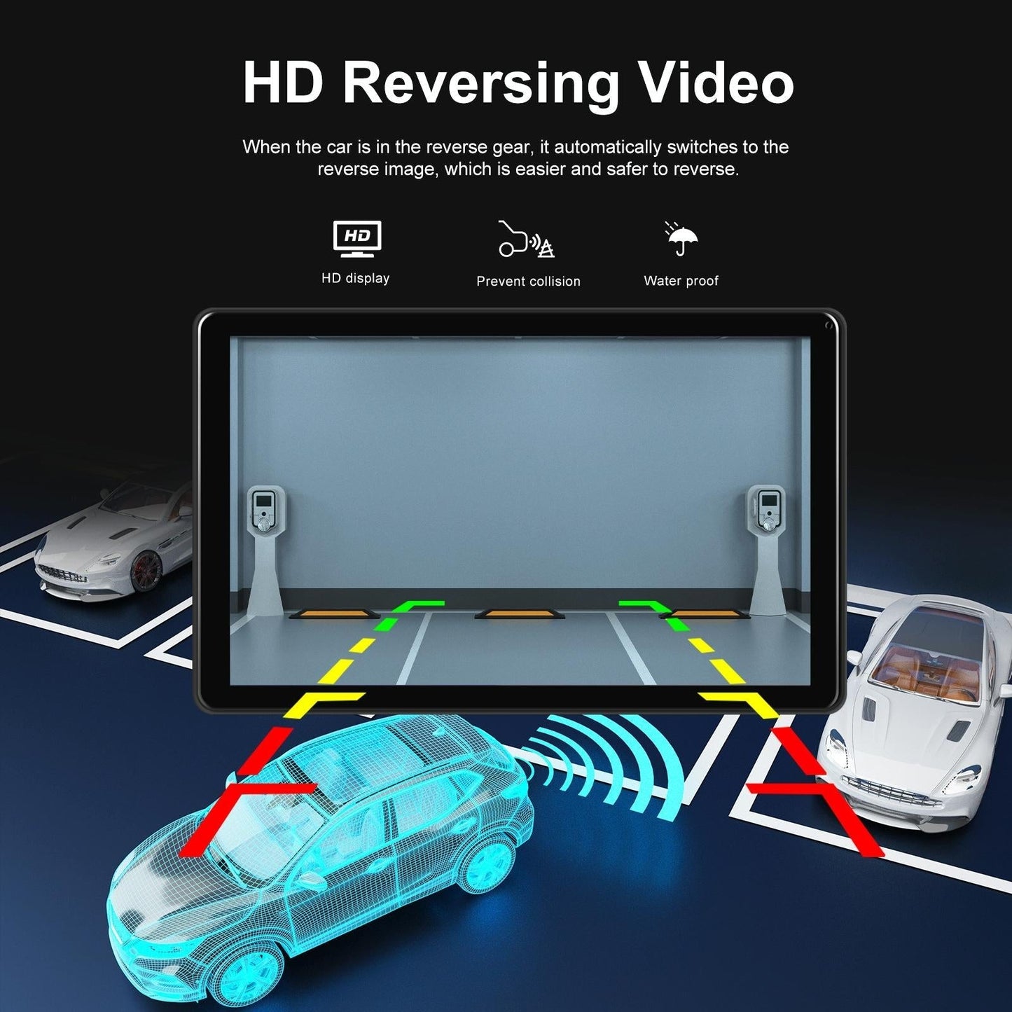 8 Inch Full Touch Car Screen Player - Horizontal / Vertical Carplay / Android Auto - With Camera